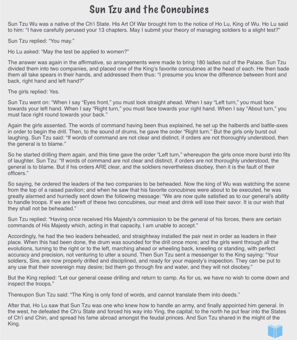 image from The tale of Sun Tzu and the Concubines