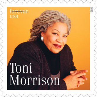 image from United States Postal Service is honoring American author and Nobel laureate Toni Morrison (1931-2019) with her own Forever stamp, announced on March 7, 2023. USPS chooses about 30 out of 30,000 ideas for new stamps each year. The stamp is a Forever stamp and will never expire.