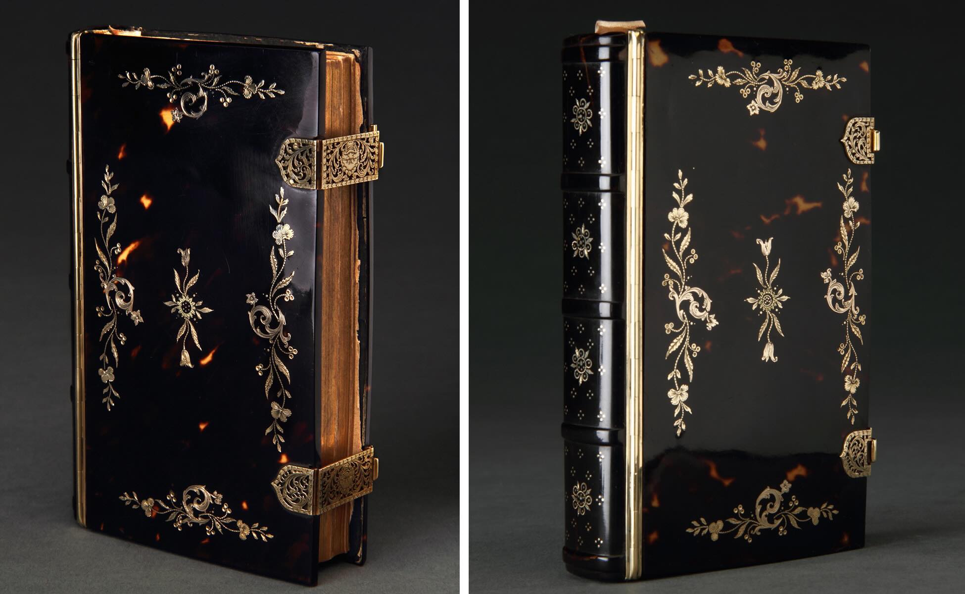 image from The first printed books didn’t have the author’s name or even the book title on the covers. The covers were artworks, which are covered in drawings, leather or gold.